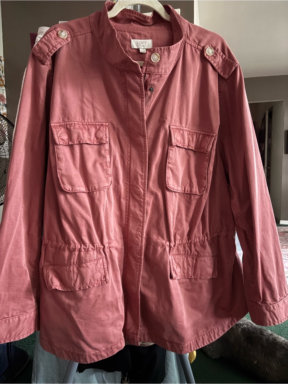 LOFT Utility Jacket in Dusty Rose Pink